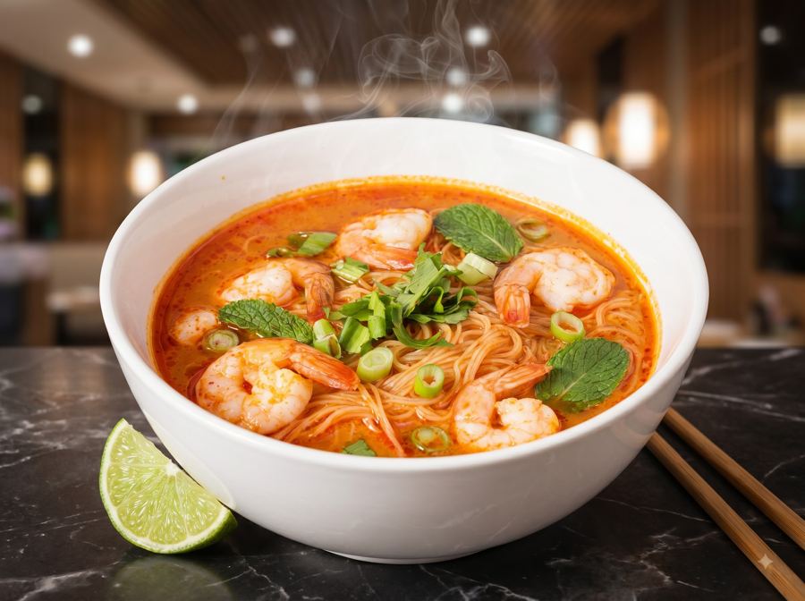 Spicy Lemongrass Shrimp Pho